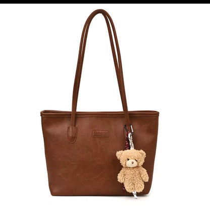 Haut de gamme rétro mode femmes automne fermeture éclair étanche PU sac fourre-tout 2025 nouveau sac à bandoulière grande capacité