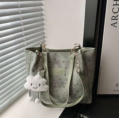 Sac fourre-tout en cuir PU grande capacité avec fermeture éclair, sac à bandoulière tendance pour femme