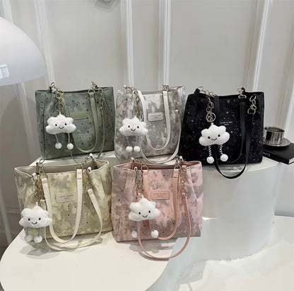 Sac fourre-tout en cuir PU grande capacité avec fermeture éclair, sac à bandoulière tendance pour femme