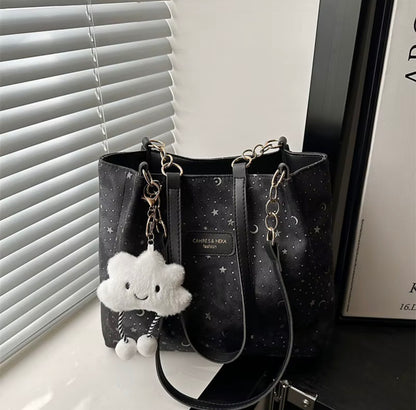 Sac fourre-tout en cuir PU grande capacité avec fermeture éclair, sac à bandoulière tendance pour femme