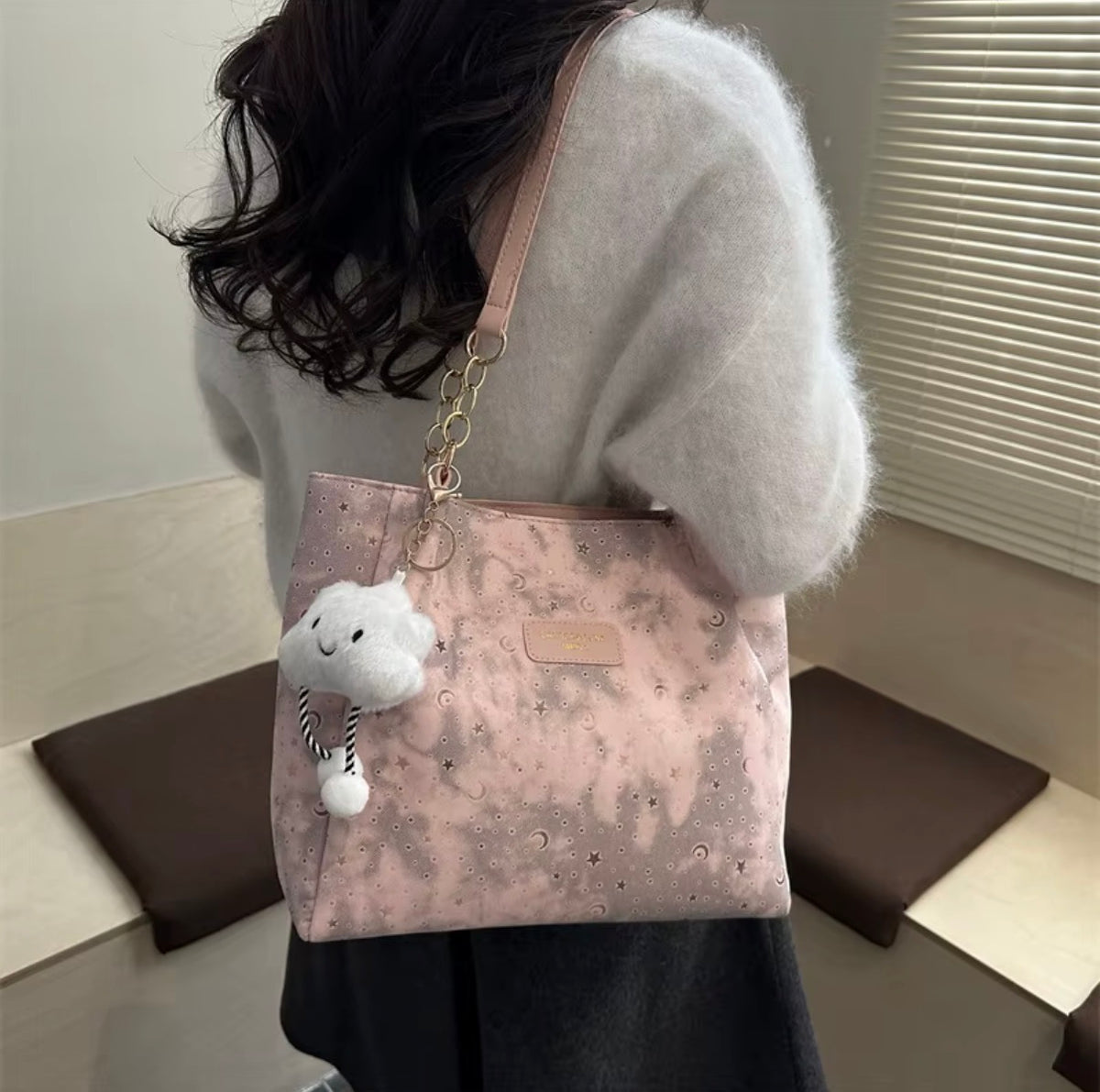 Sac fourre-tout en cuir PU grande capacité avec fermeture éclair, sac à bandoulière tendance pour femme