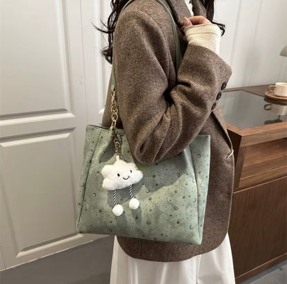 Sac fourre-tout en cuir PU grande capacité avec fermeture éclair, sac à bandoulière tendance pour femme