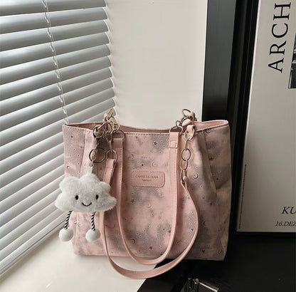 Sac fourre-tout en cuir PU grande capacité avec fermeture éclair, sac à bandoulière tendance pour femme