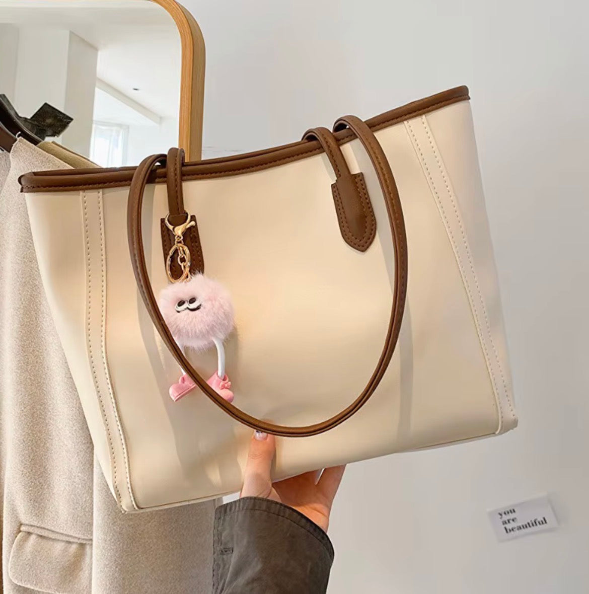 Sac fourre-tout tendance en PU pour femme, collection
Printemps-Été-Automne 2025, résistant à l'eau, sac de voyage à bandoulière